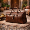 Luxury Moroccan Leather Duffle Bag – Genuine Leather Travel Bag