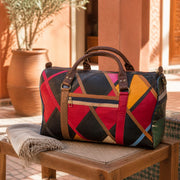 Mosaic patchwork weekendväska – miljöbild i riad